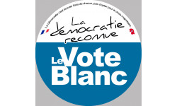 Démocratie le vote blanc - 15cm - Sticker/autocollant