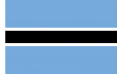 Drapeau Botswana - 20x13cm - Sticker/autocollant