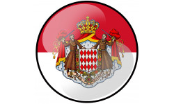 Drapeau Monaco Effet 3D - 10cm - Sticker/autocollant