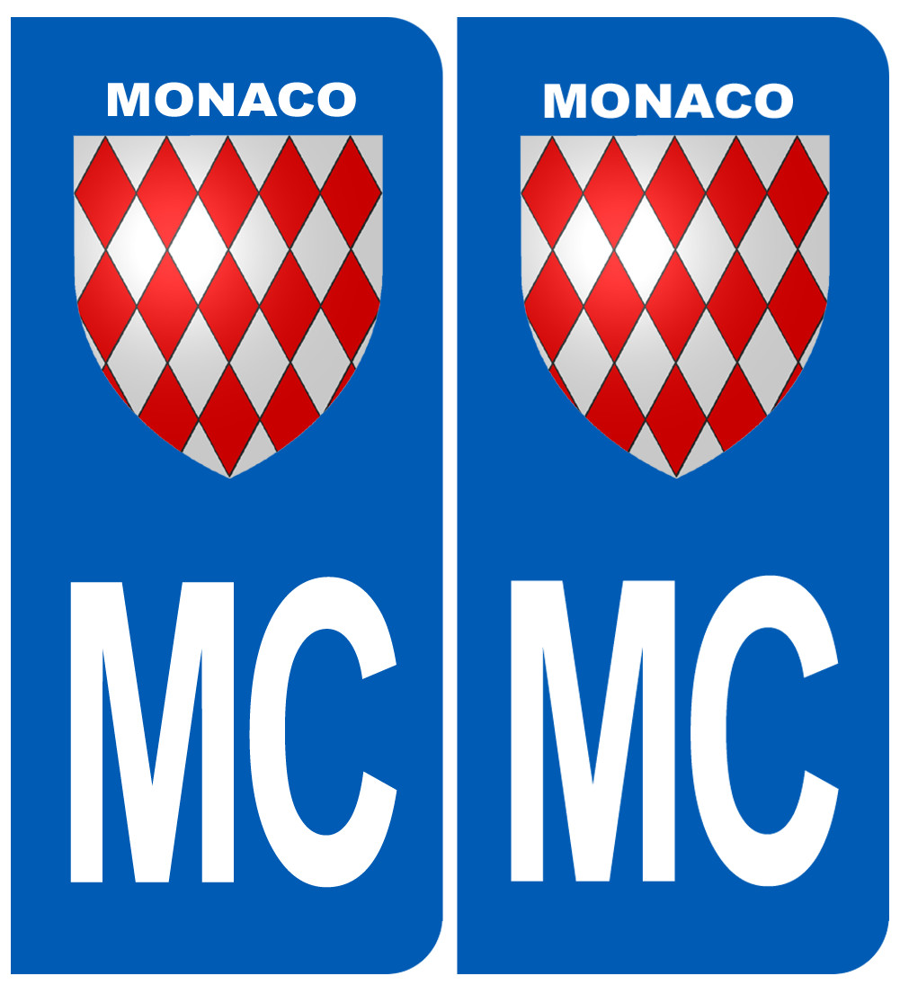 immatriculation MC Monaco Grimaldi - Sticker/autocollant