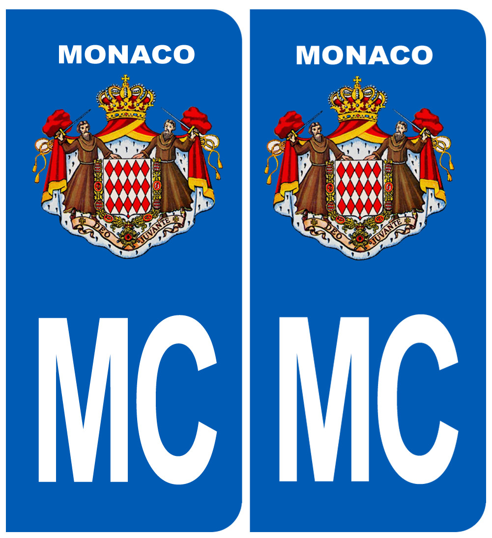 immatriculation MC Monaco - Sticker/autocollant