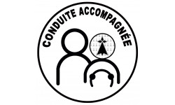 conduite accompagnée Bretagne hermine - 15cm - Sticker/autocollant