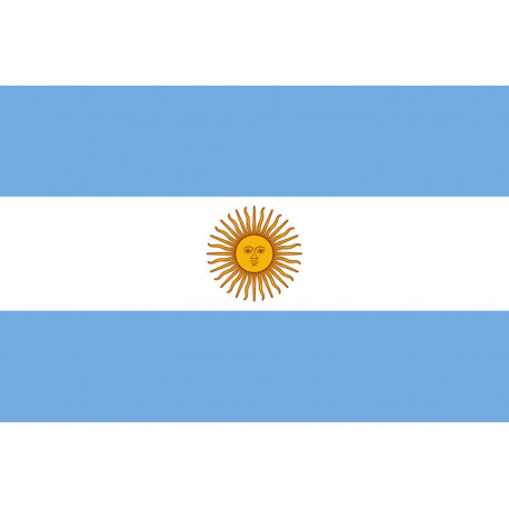 Drapeau Argentine - 19.5 x 13 cm - Sticker/autocollant