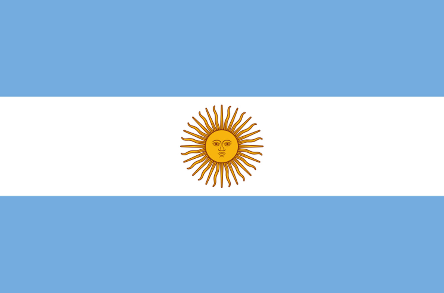 Drapeau Argentine - 19.5 x 13 cm - Sticker/autocollant