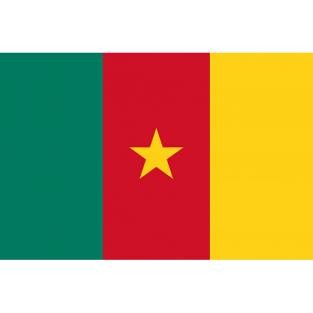 Drapeau Cameroun - 5 x 3,3 cm - Sticker/autocollant