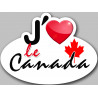 J'aime le Canada - 15x11cm - Sticker/autocollant