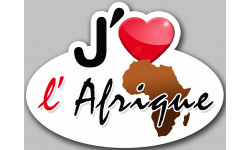 J'aime l'Afrique - 15x11cm - Sticker/autocollant