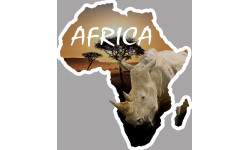 Africa Rhinocéros - 20x18cm - Sticker/autocollant