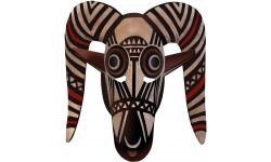 masque africain traditionnel - 15x13cm - Sticker/autocollant