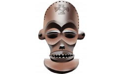 masque d'Afrique traditionnel - 10x6,5cm - Sticker/autocollant