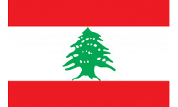 Drapeau Liban - 15x10 cm - Sticker/autocollant