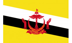 Drapeau Brunei - 19.5 x 13 cm - Sticker/autocollant