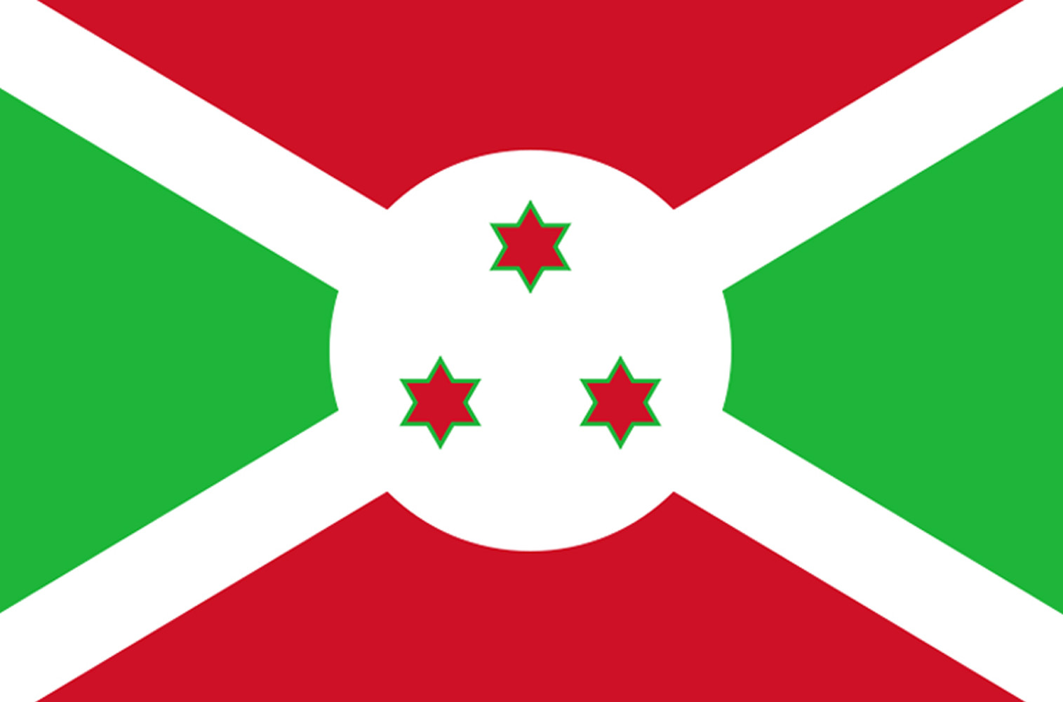 Drapeau Burundi - 19,5x13 cm - Sticker/autocollant