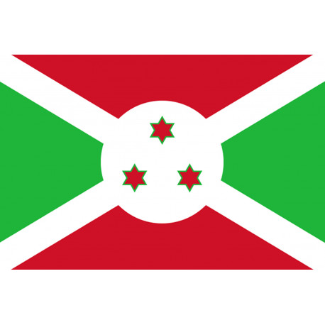 Drapeau Burundi - 15x10 cm - Sticker/autocollant