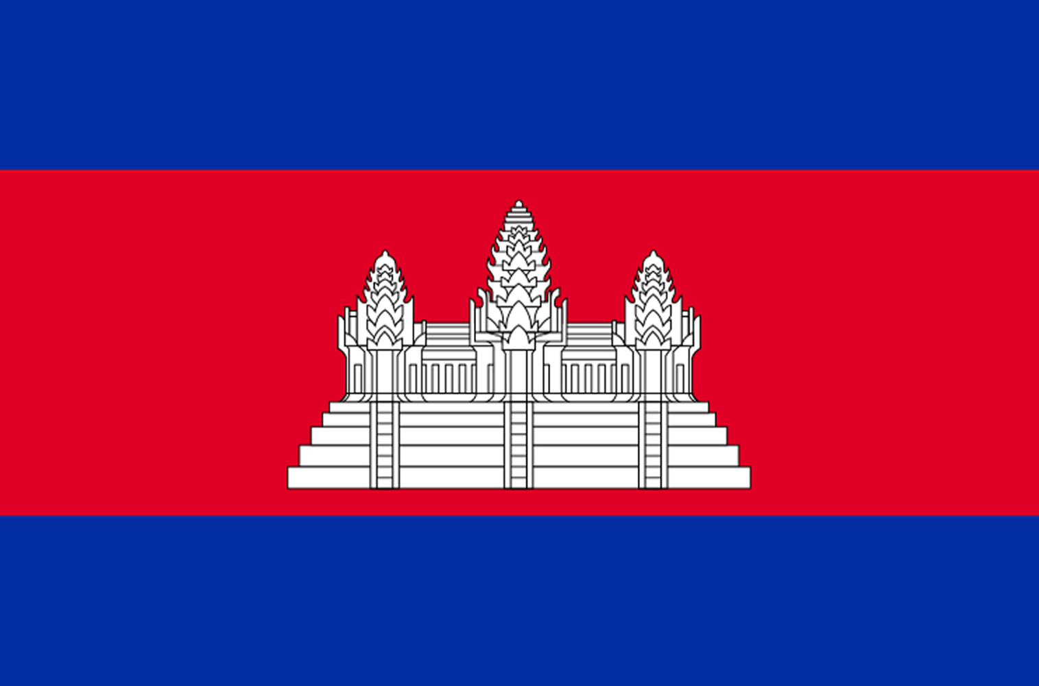 Drapeau Cambodge - 19.5x13 cm - Sticker/autocollant