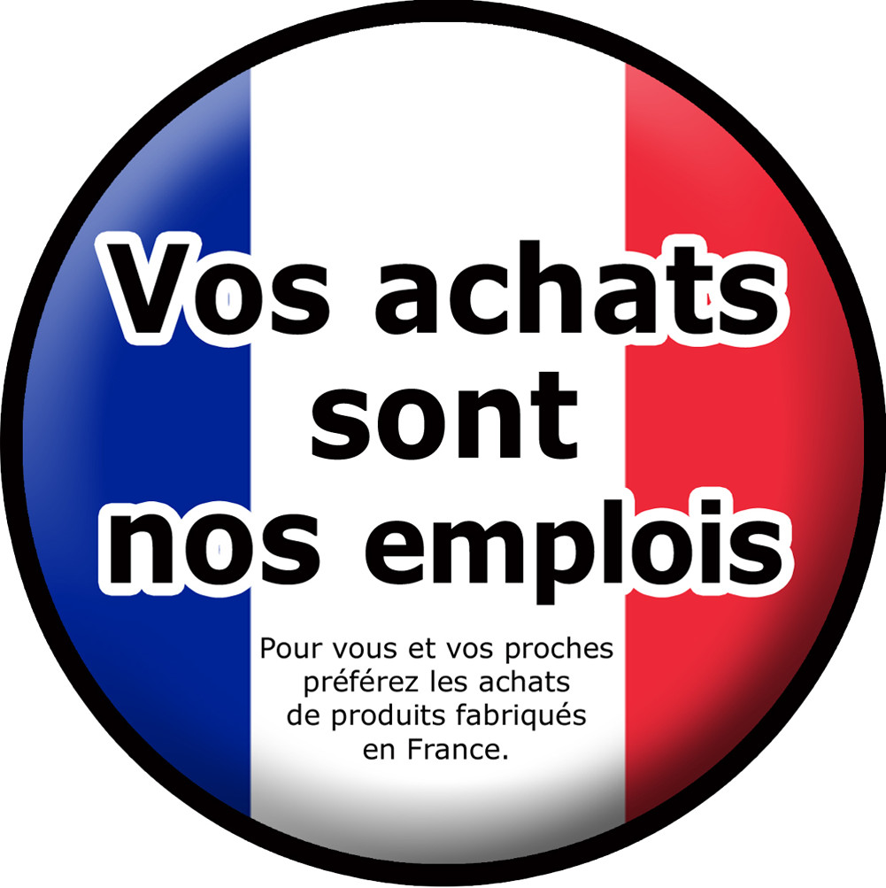 vos achats sont nos emplois "fabrication Française" - 5cm - Sticker/autocollant