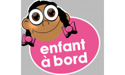 enfant à bord fille méditerranéenne - 15x13,5cm - Sticker/autocollant