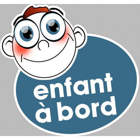 enfant à bord gars - 15x13,5cm - Sticker/autocollant