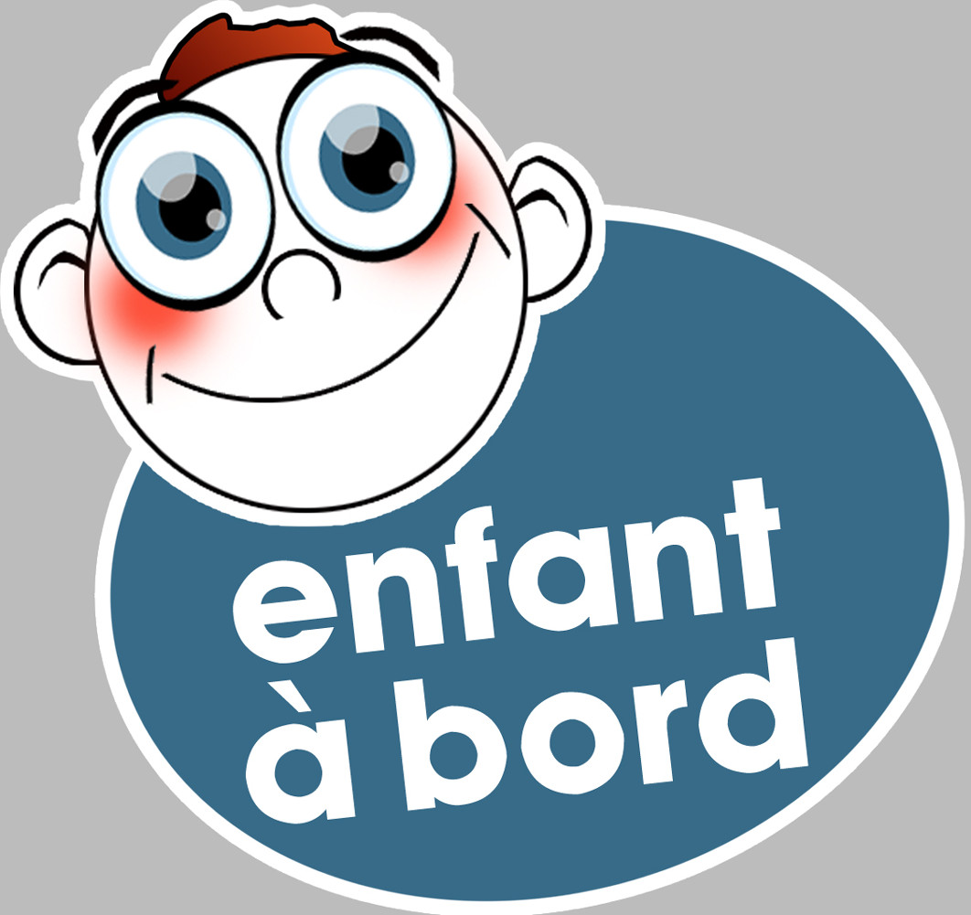 enfant à bord gars - 15x13,5cm - Sticker/autocollant