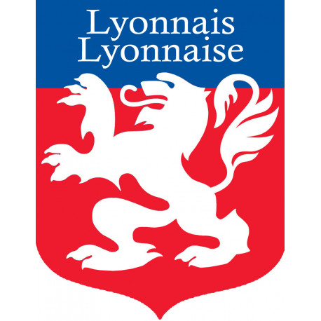 Lyonnais Lyonnaise - 15x11,5cm - Sticker/autocollant