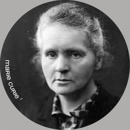 Marie Curie (5x5cm) - Sticker/autocollant