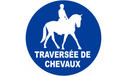 Traversée de chevaux - 20cm - Sticker/autocollant