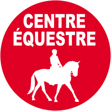 Centre équestre - 15cm - Sticker/autocollant