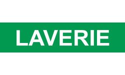 LAVERIE vert - 15x3,5cm - Sticker/autocollant