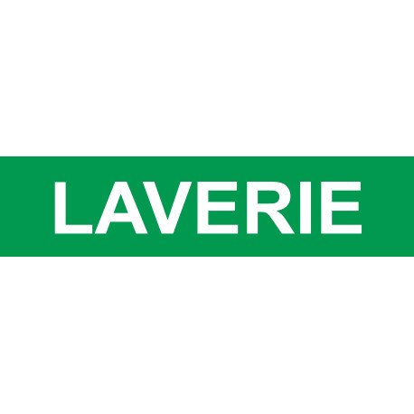 LAVERIE vert - 29x7cm - Sticker/autocollant