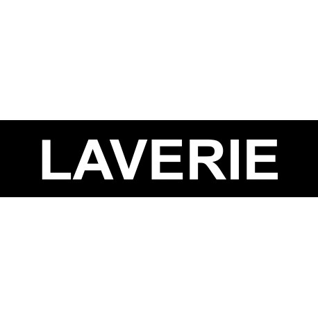 LAVERIE noir - 15x3,5cm - Sticker/autocollant