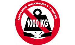 Charge maximale 1 tonne - 15cm - Sticker/autocollant