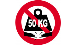 Charge maximale 50 KG - 10cm - Sticker/autocollant