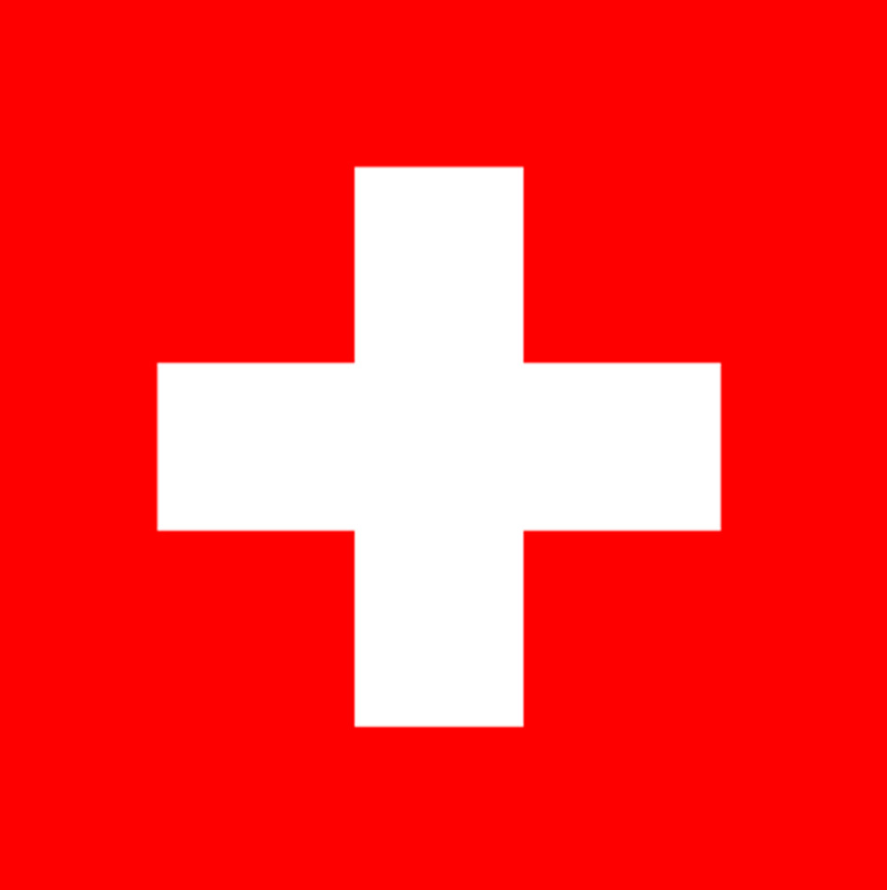 Drapeau Suisse : 13x13cm - Sticker/autocollant