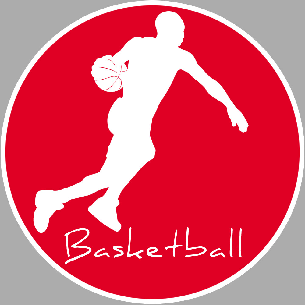 Basketball - 10cm - Sticker/autocollant