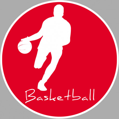 Basketball silhouette - 15cm - Sticker/autocollant