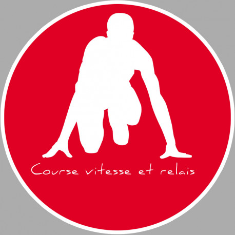 Course vitesse et relais - 5cm - Sticker/autocollant