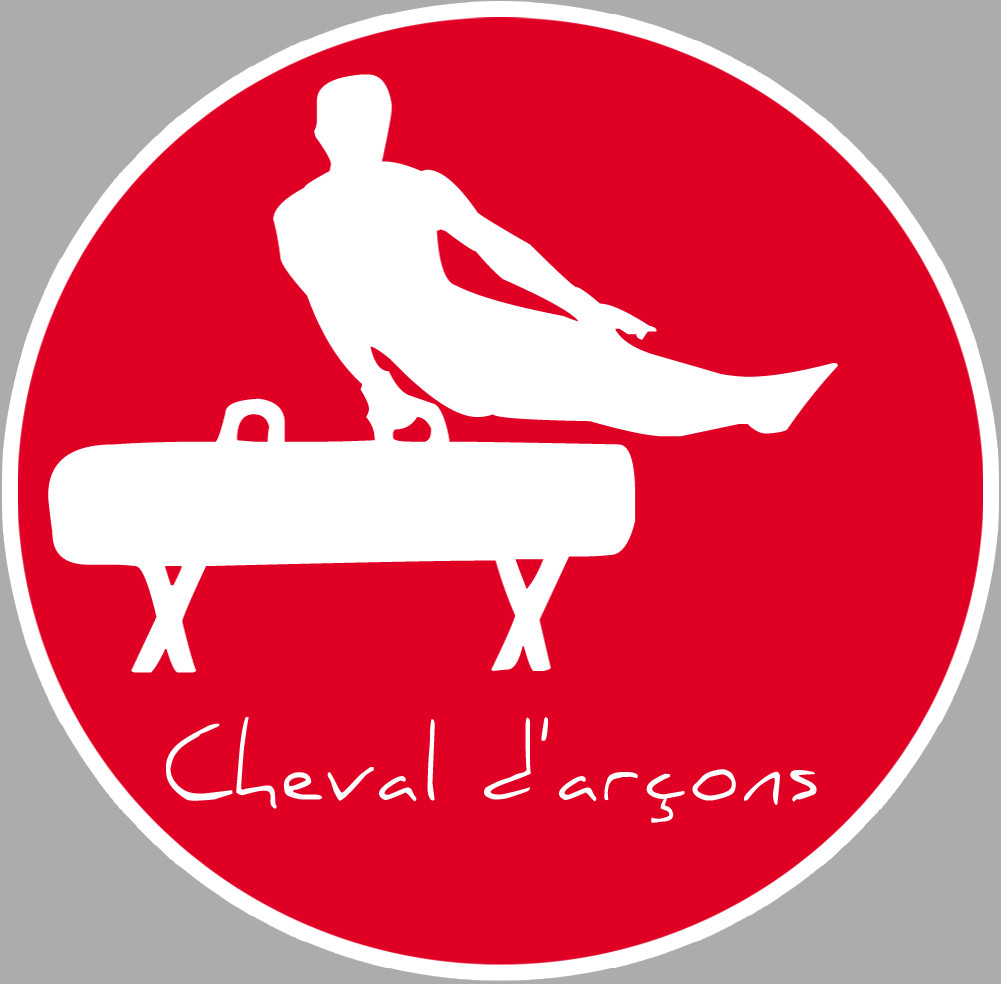 Cheval d'arçons - 5cm - Sticker/autocollant