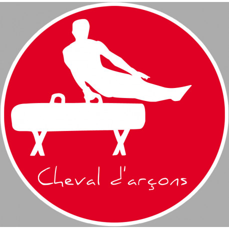 Cheval d'arçons - 15cm - Sticker/autocollant