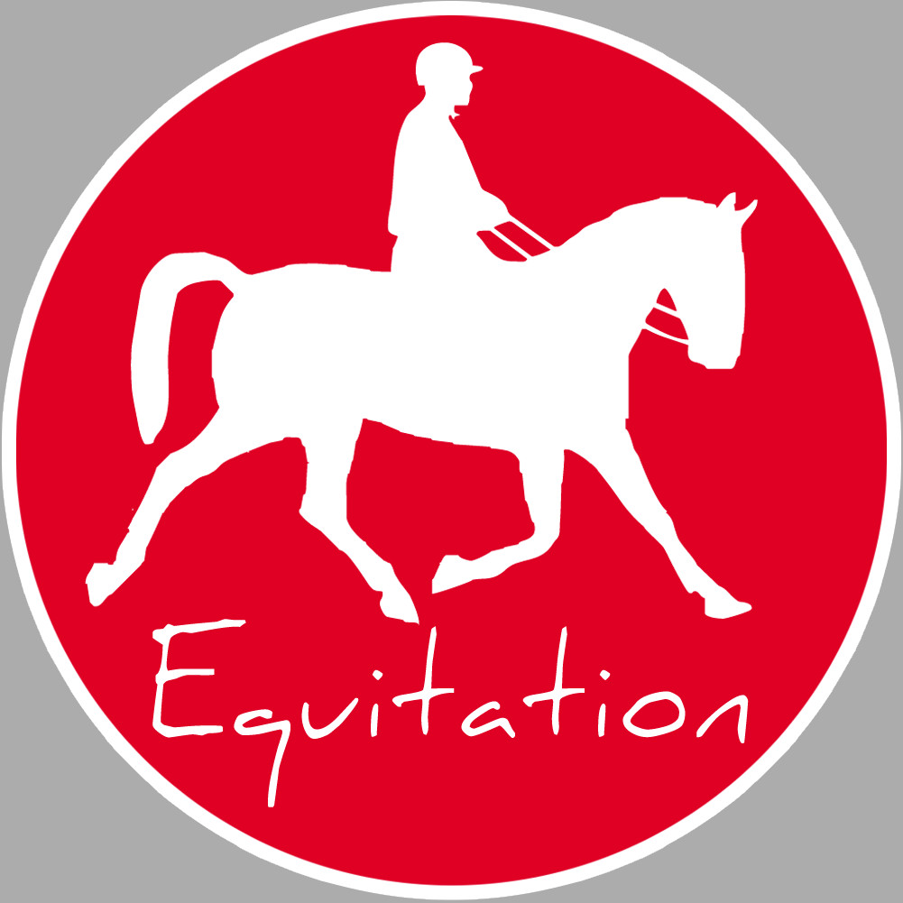 Équitation - 10cm - Sticker/autocollant