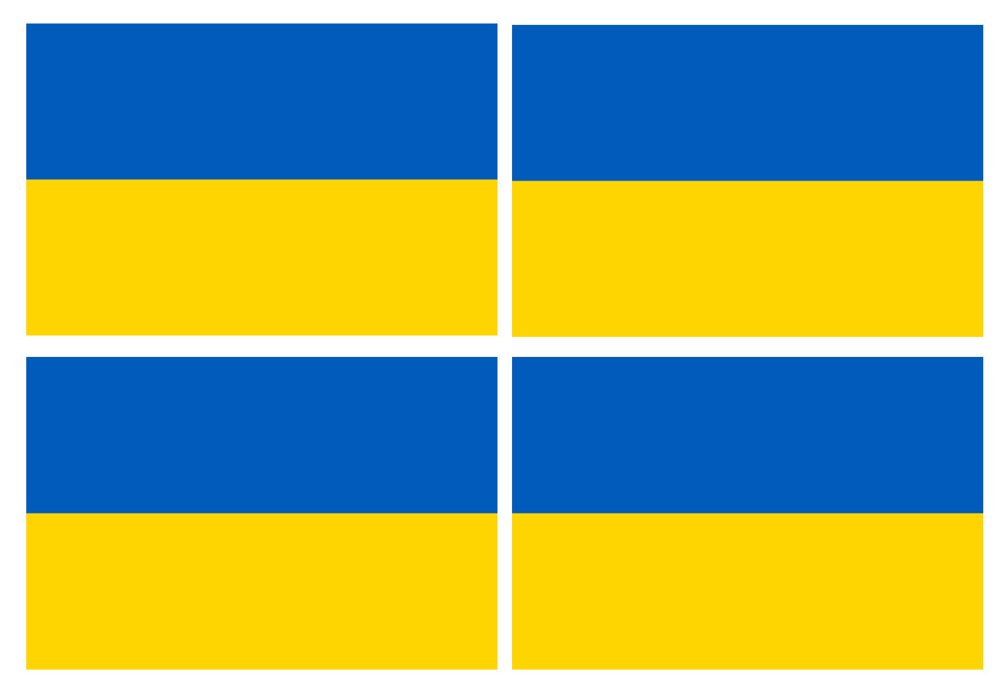 Drapeau Ukraine - 4 stickers - 9.5 x 6.3 cm - Sticker/autocollant