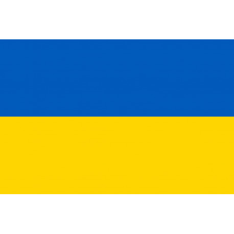 Drapeau Ukraine - 15x10cm - Sticker/autocollant