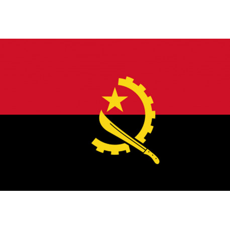 Drapeau Angola - 19.3 x 13 cm - Sticker/autocollant