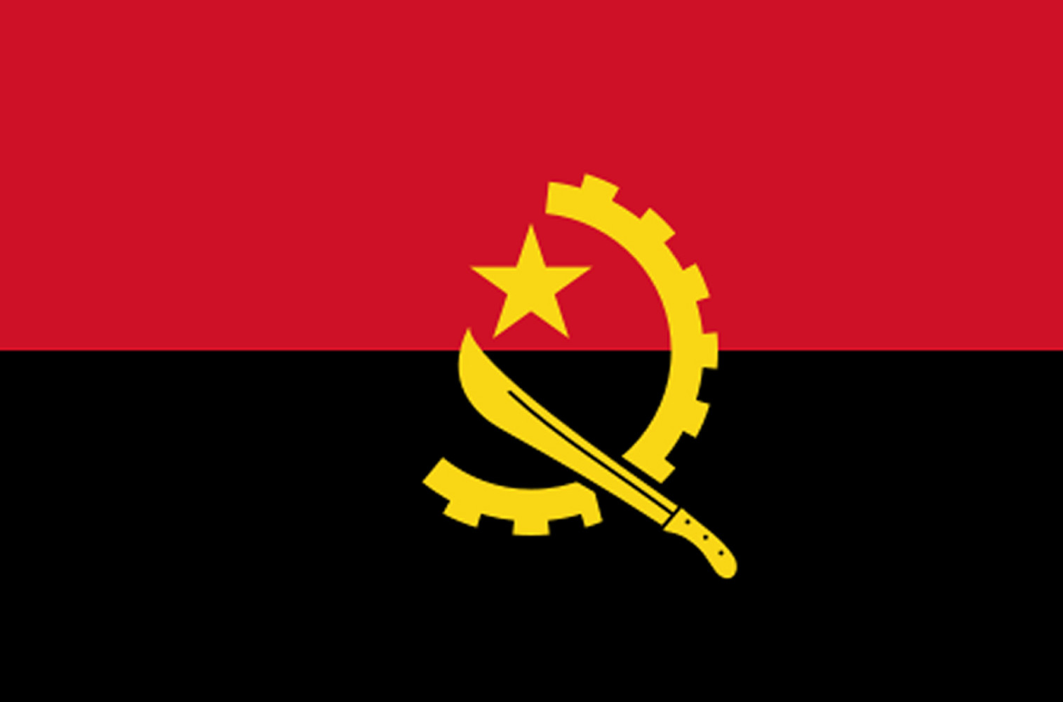 Drapeau Angola - 19.3 x 13 cm - Sticker/autocollant