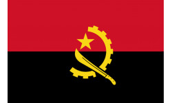 Drapeau Angola - 15 x 10 cm - Sticker/autocollant