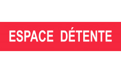 ESPACE  DÉTENTE rouge - 15x3,5cm - Sticker/autocollant