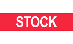 local STOCK rouge - 15x3,5cm - Sticker/autocollant