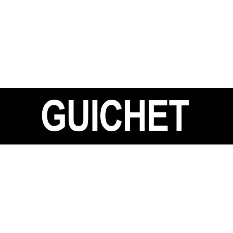 GUICHET NOIR - 29x7cm - Sticker/autocollant