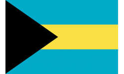 Drapeau Bahamas - 19.5 x 13 cm - Sticker/autocollant