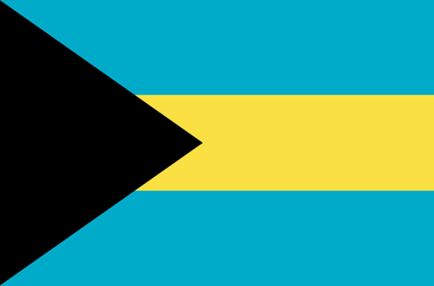 Drapeau Bahamas - 19.5 x 13 cm - Sticker/autocollant