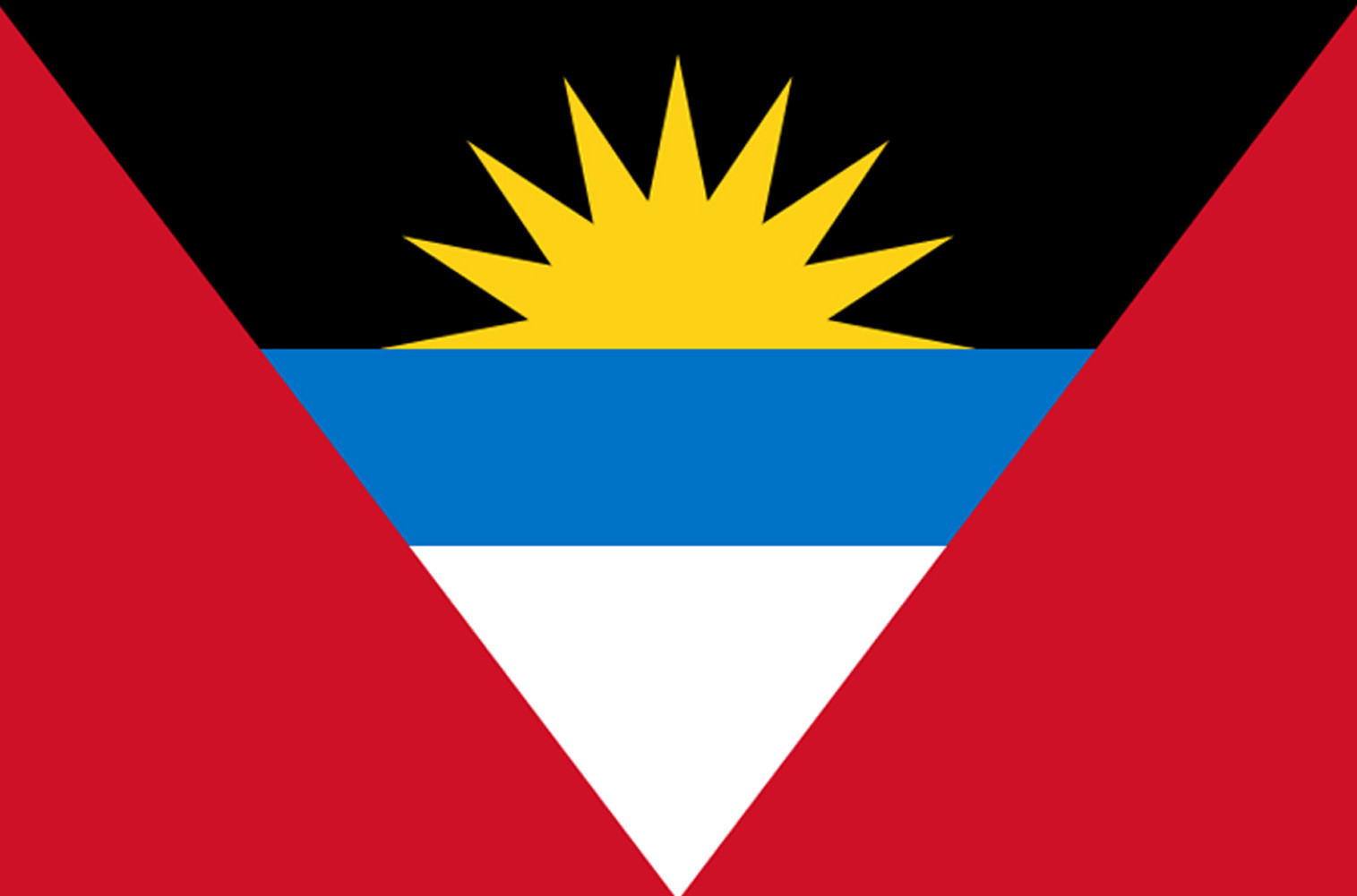 Drapeau Antigua and Barbuda - 19.5x13cm - Sticker/autocollant